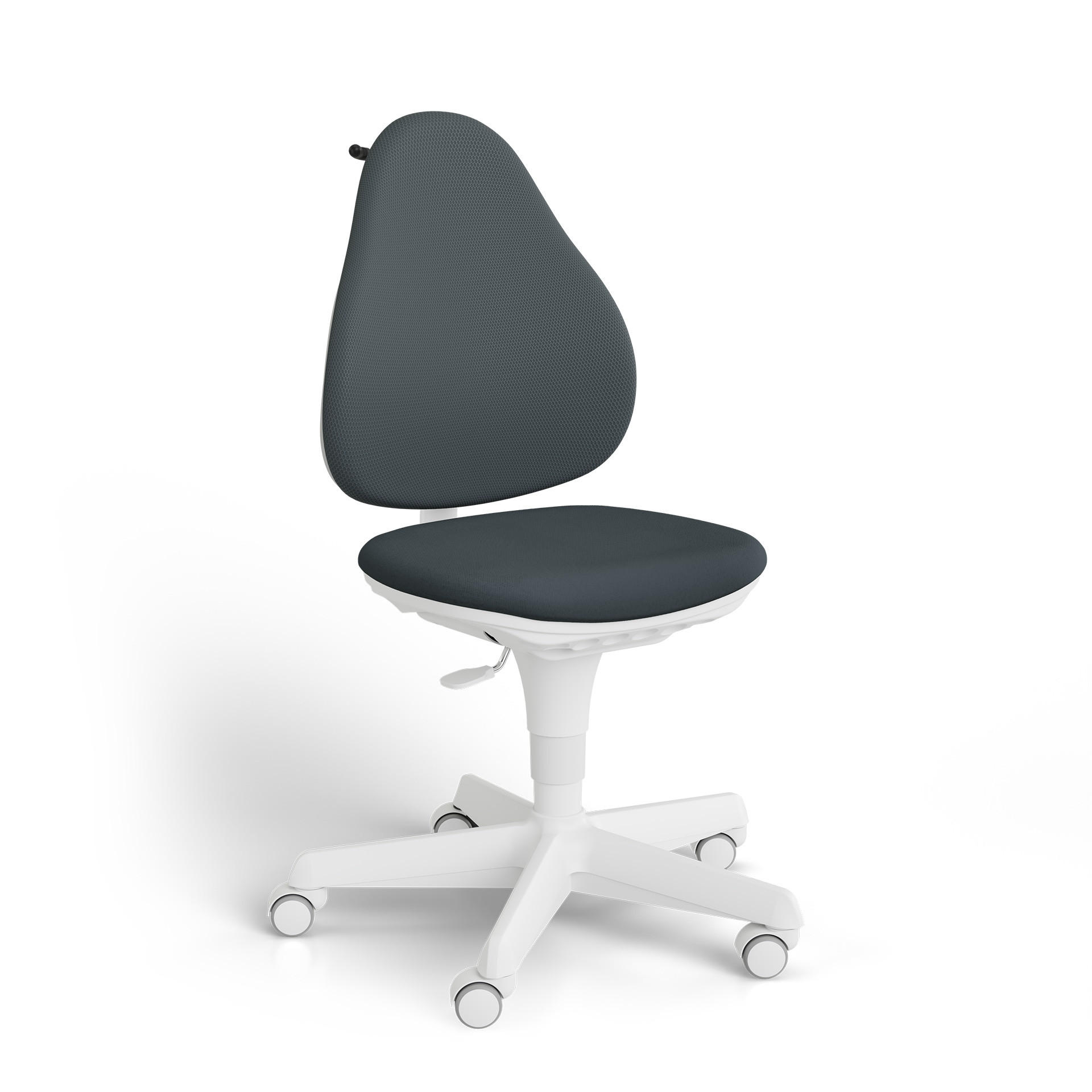 JUGENDDREHSTUHL Webstoff Grau, Weiß  - Weiß/Grau, KONVENTIONELL, Kunststoff/Textil (58/97/54cm) - Paidi