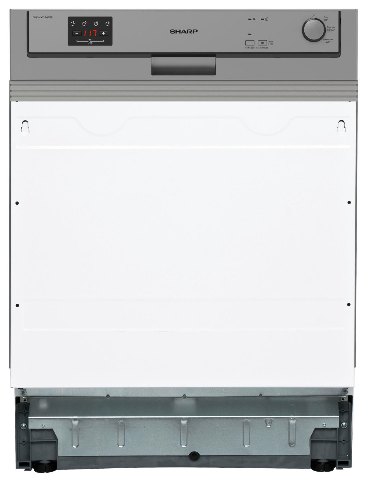 GESCHIRRSPÜLER QW-HX12S47ES-DE  - Silberfarben, KONVENTIONELL (59,8/82/57cm) - Sharp