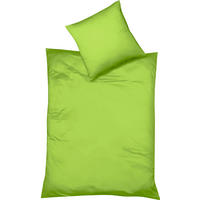 BETTWÄSCHE Makosatin 155/220 cm  - Grün, Basics, Textil (155/220cm) - Fleuresse