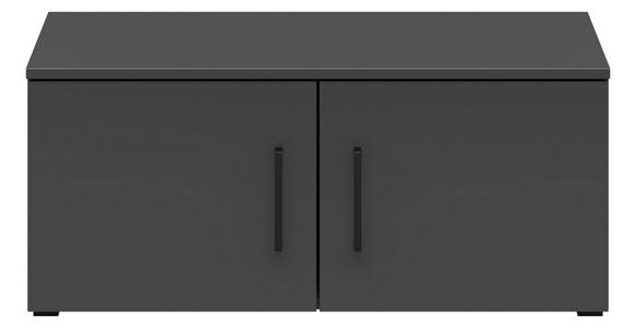 AUFSATZSCHRANK 80/35/40 cm - Schwarz/Graphitfarben, MODERN, Holzwerkstoff/Kunststoff (80/35/40cm) - Carryhome