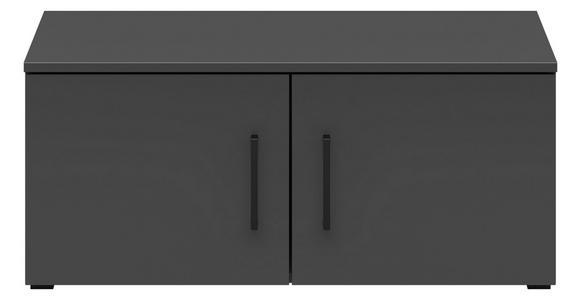 AUFSATZSCHRANK 80/35/40 cm  - Schwarz/Graphitfarben, MODERN, Holzwerkstoff/Kunststoff (80/35/40cm) - Carryhome