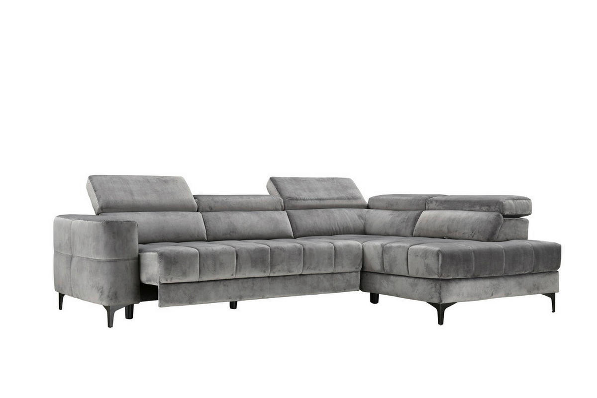 SEDEŽNA GARNITURA, temno siva  - temno siva/črna, Design, kovina/umetna masa (281/202cm) - Xora