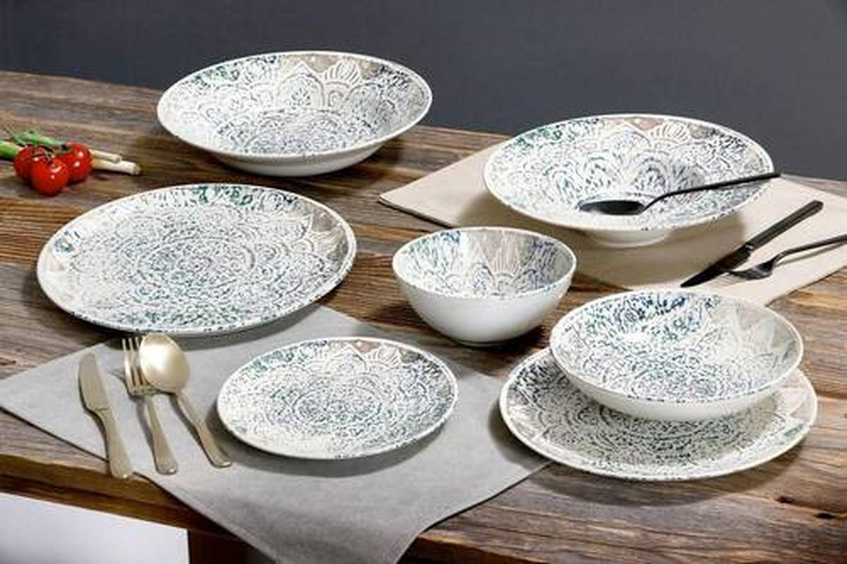 TAFELSERVICE Multicolor Luigi 12-teilig  - Multicolor, KONVENTIONELL, Keramik - Ritzenhoff Breker