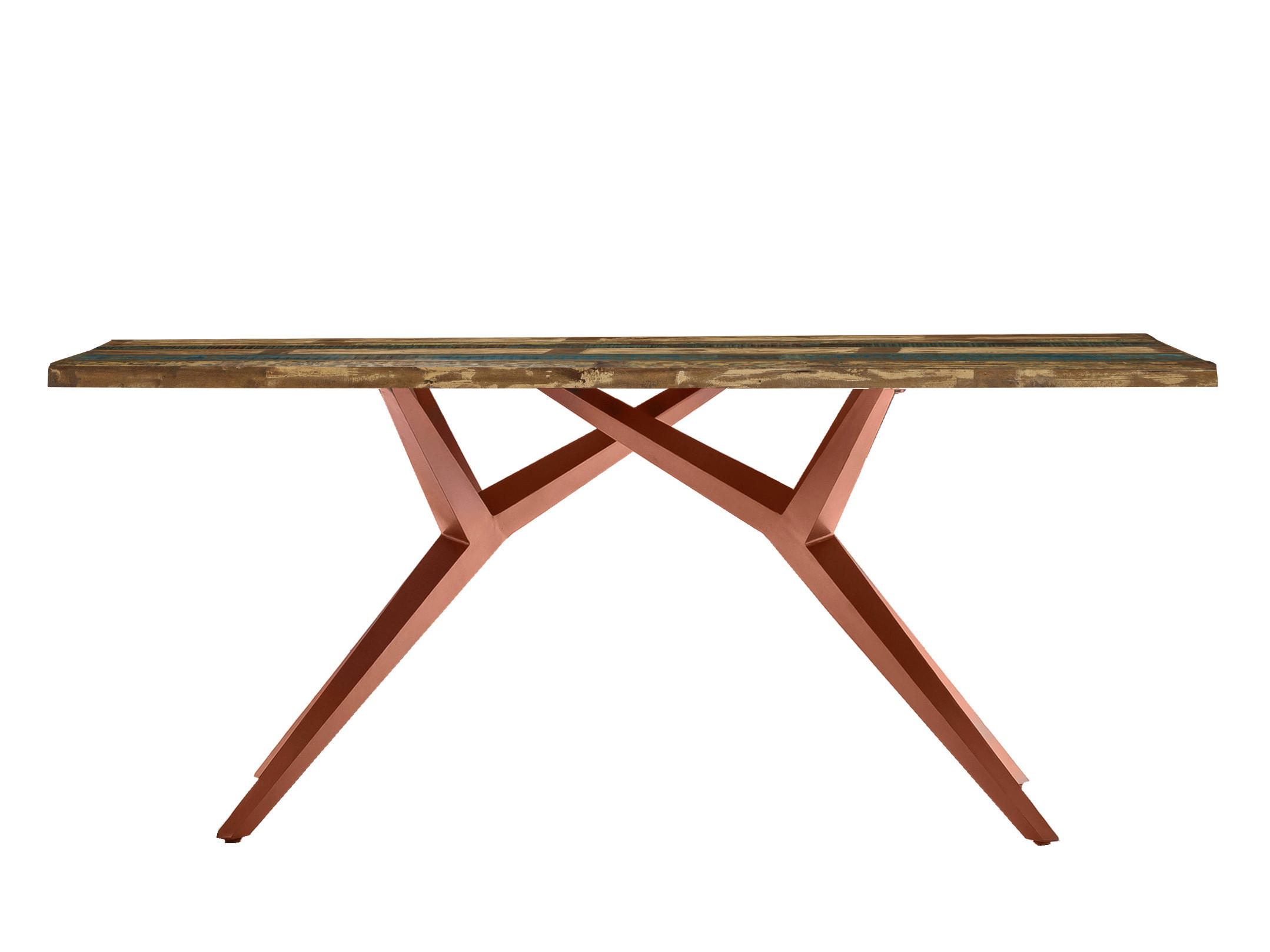 ESSTISCH 160/85/73 cm Echtholz  Holz, Metall rechteckig Braun, Multicolor  - Multicolor/Braun, MODERN, Holz/Metall (160/85/73cm) - MID.YOU