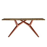 ESSTISCH 160/85/73 cm Echtholz  Holz, Metall rechteckig Braun, Multicolor  - Multicolor/Braun, MODERN, Holz/Metall (160/85/73cm) - MID.YOU