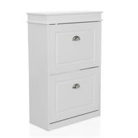 SKOSKÅP  i  - vit/silver, Modern, metall/trämaterial (53/82/24cm) - MID.YOU