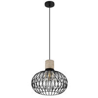 HÄNGELEUCHTE 38/150 cm  - Klar/Schwarz, Basics, Glas/Kunststoff (38/150cm) - Globo