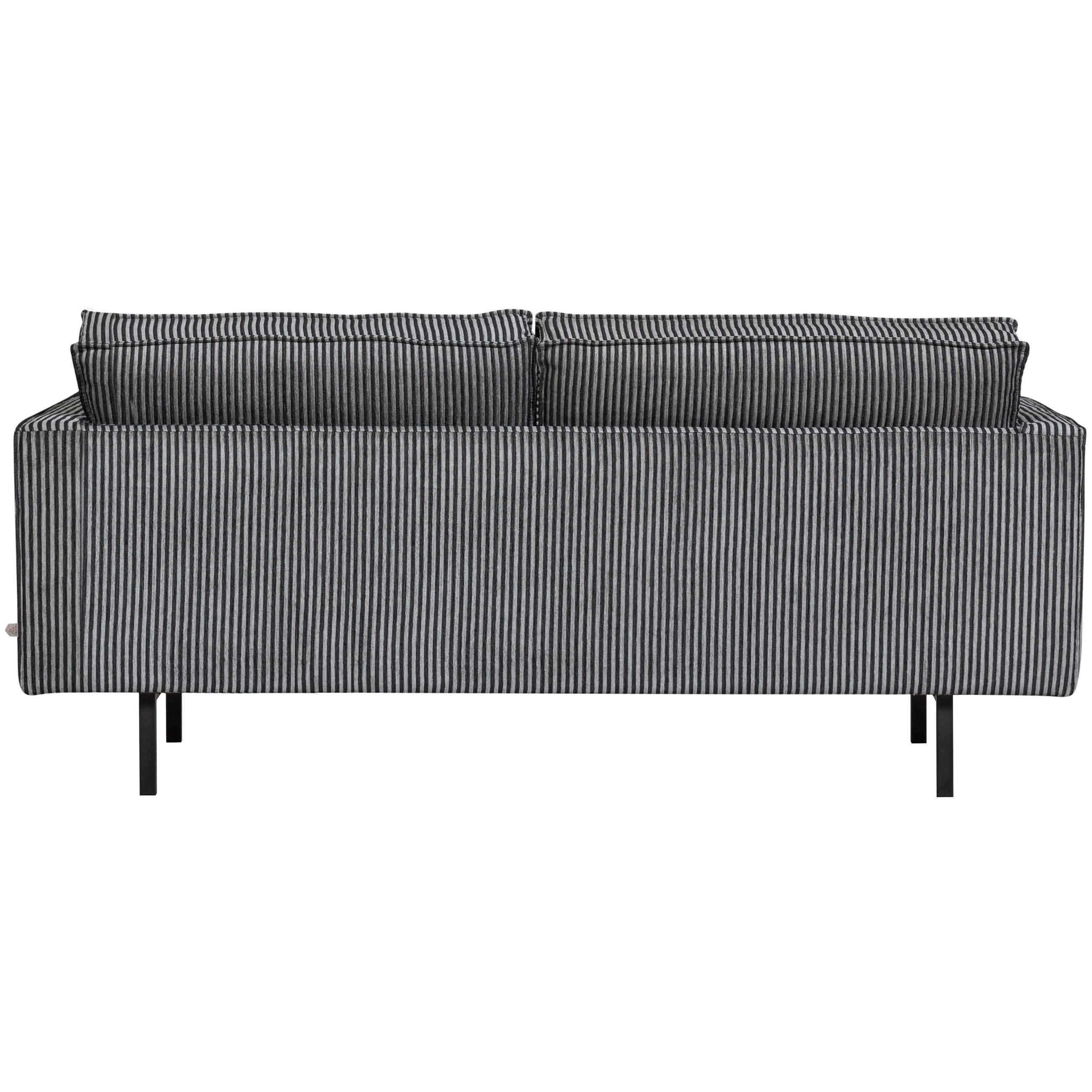 2,5-SITZER in Webstoff Grau, Schwarz  - Schwarz/Grau, Design, Textil/Metall (190/85/86cm) - Livetastic