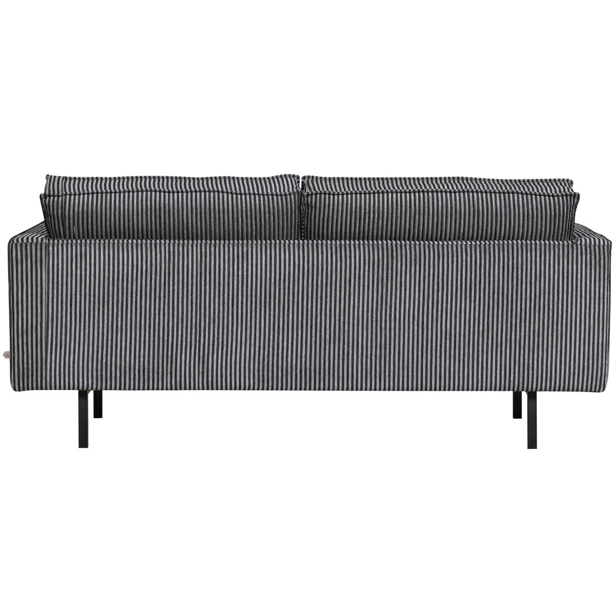 2,5-SITZER in Webstoff Grau, Schwarz  - Schwarz/Grau, Design, Textil/Metall (190/85/86cm) - Livetastic