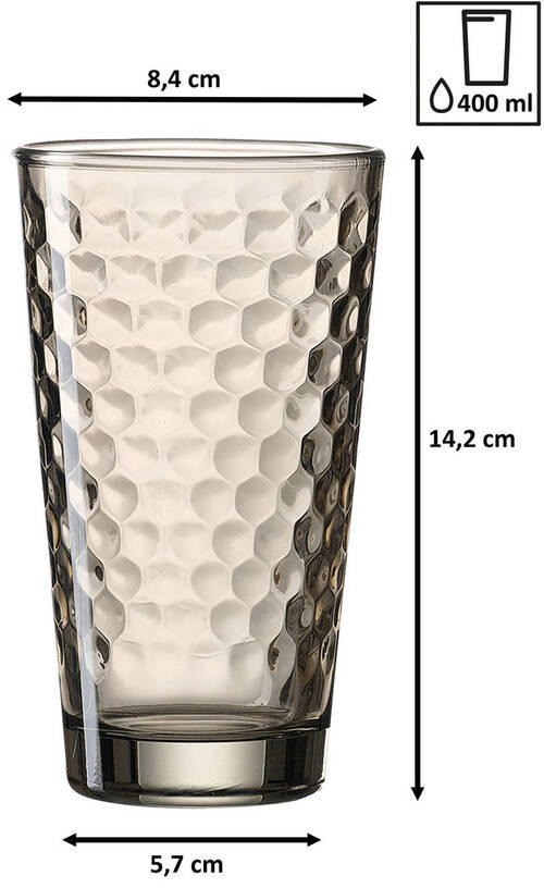 SKLENIČKA NA LONGDRINK - antracitová, Konvenční, sklo (400ml) - Ritzenhoff Breker