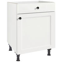 KOCHFELDUMBAUSCHRANK Cascada 60/87/56 cm Weiß  - Schwarz/Weiß, MODERN, Holzwerkstoff/Metall (60/87/56cm) - Nobilia
