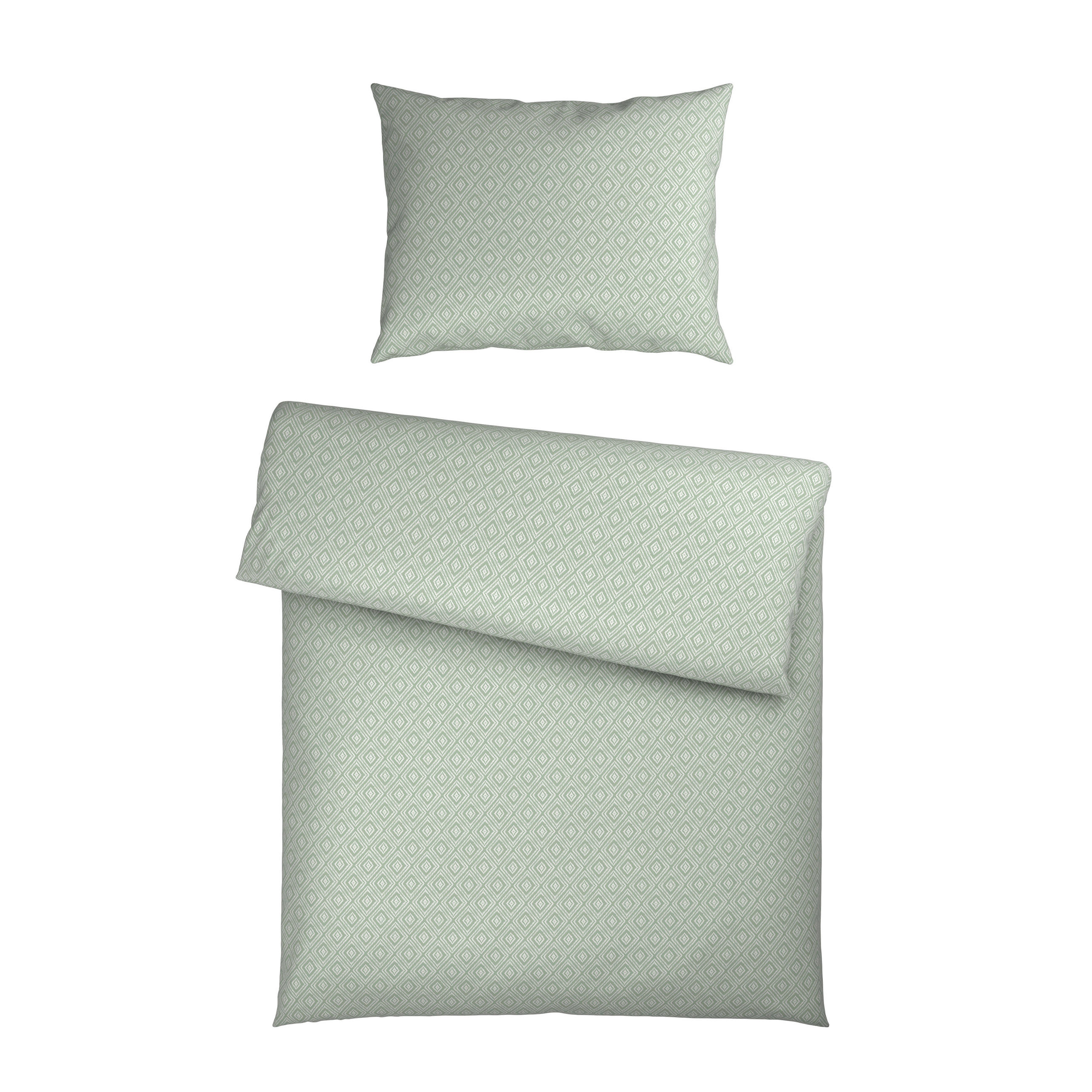 POSTEĽNÁ BIELIZEŇ satén zelená 140/200 cm - zelená, Konventionell, textil (140/200cm) - Novel