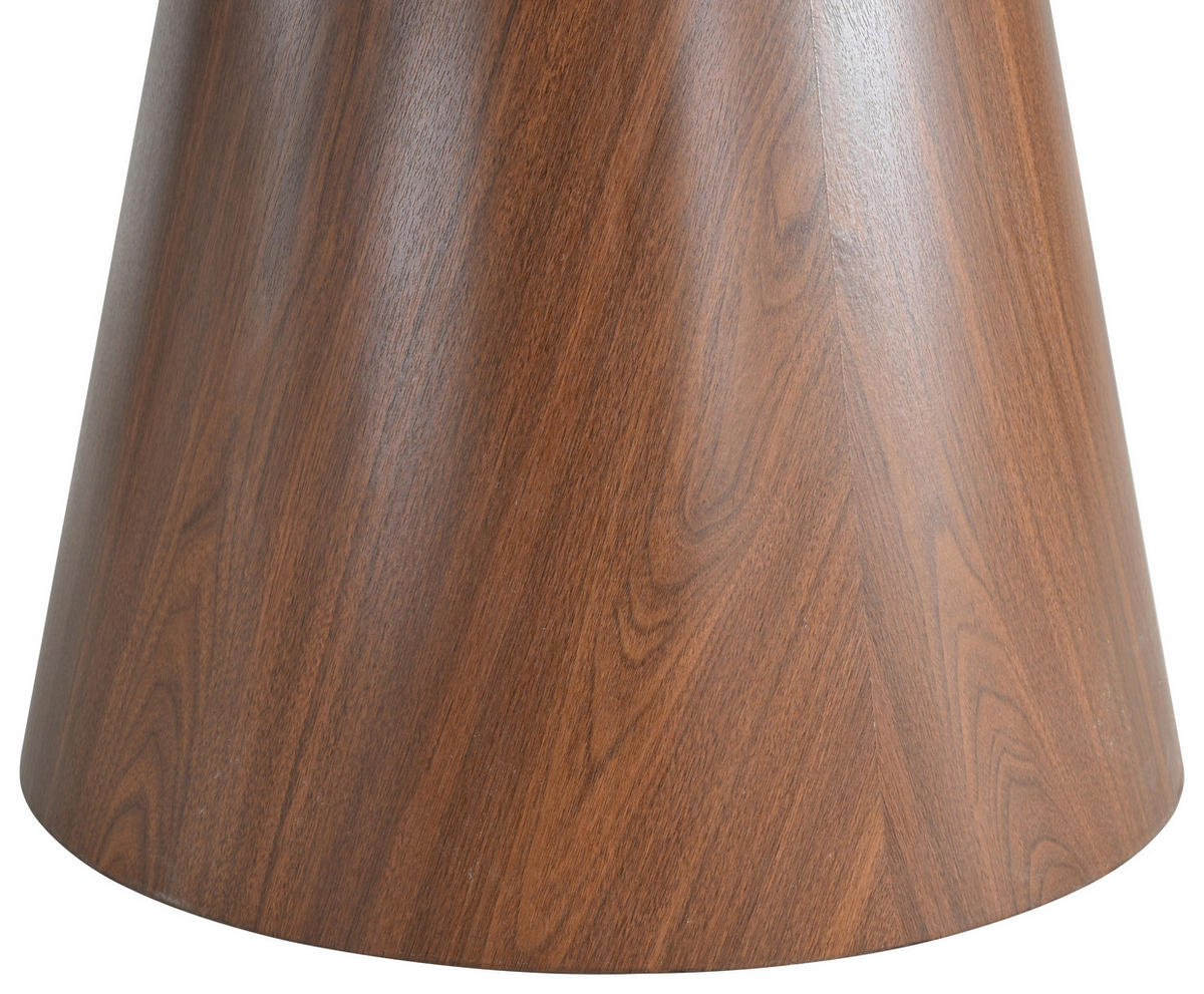 ESSTISCH Nachbildung  Glas, Holzwerkstoff rund Beige, Walnussfarben  - Beige/Walnussfarben, MODERN, Glas/Holzwerkstoff (120/75cm) - MID.YOU