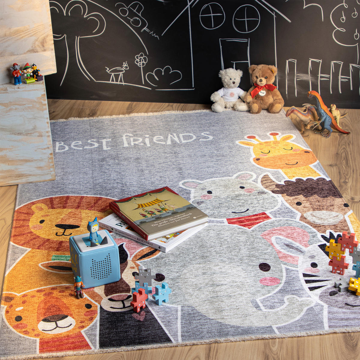 KINDERTEPPICH 115/170 cm My Greta  - Weiss/Multicolor, Trend, Textil (115/170cm) - Ben'n'jen