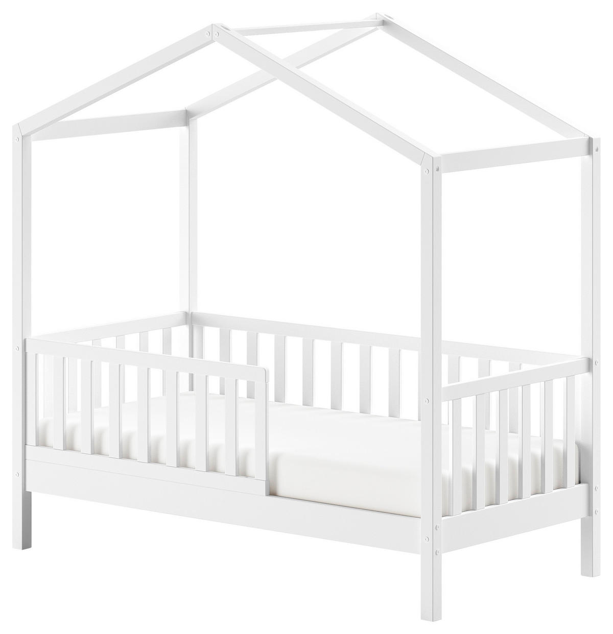 HAUSBETT Rollrost 70/140 cm  in Weiß  - Weiß, MODERN, Holz (70/140cm) - MID.YOU