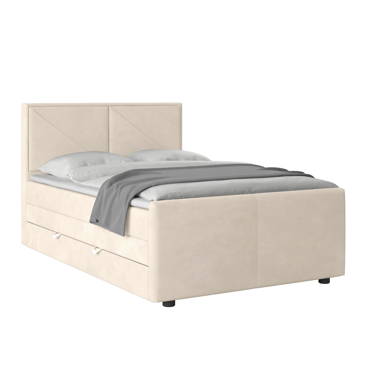 BOXSPRINGBETT 140/200 cm  in Weiss  - Weiss, Modern, Holz/Kunststoff (140/200cm) - MID.YOU