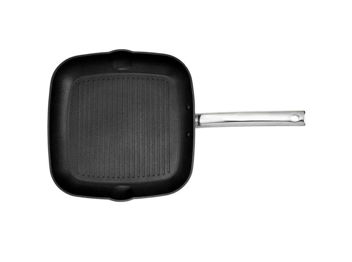 GRILLPFANNE 28 cm  - Silberfarben/Schwarz, Basics, Metall (28cm) - Stanley Rogers