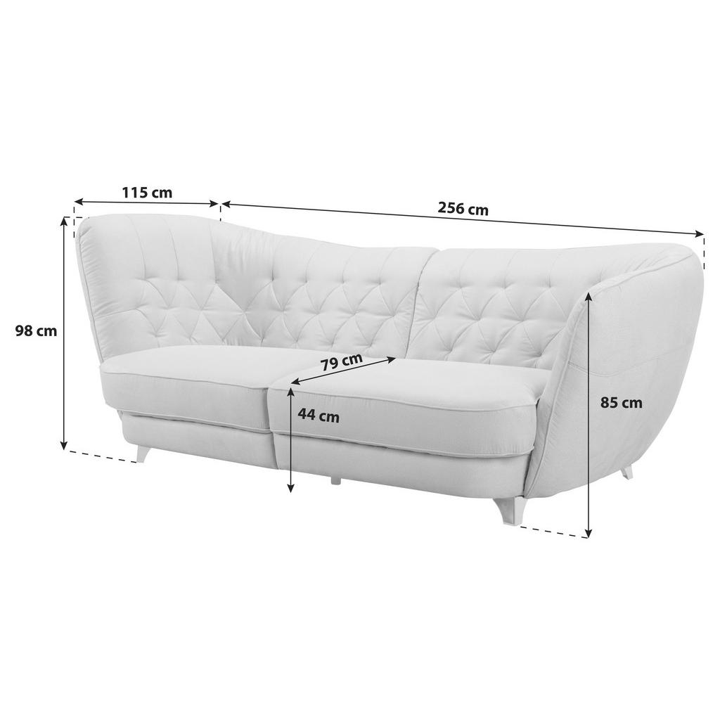 Thumbnail - Mid.you Bigsofa, Anthrazit, Textil, 256x98x115 cm, Made in EU, Wohnzimmer, Sofas & Couches, Sofas, Bigsofas