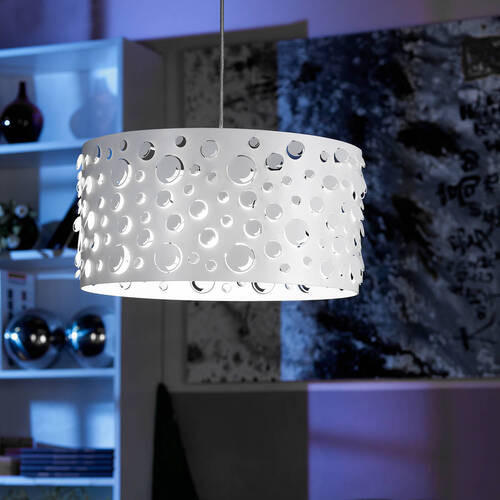 HÄNGELEUCHTE 40/90 cm   - Weiß, Design, Metall (40/90cm)