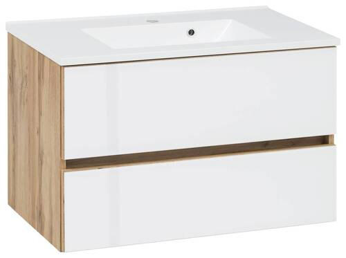 Held SKRINKA S UMÝVADLOM, biela, farba duba, 80 cm