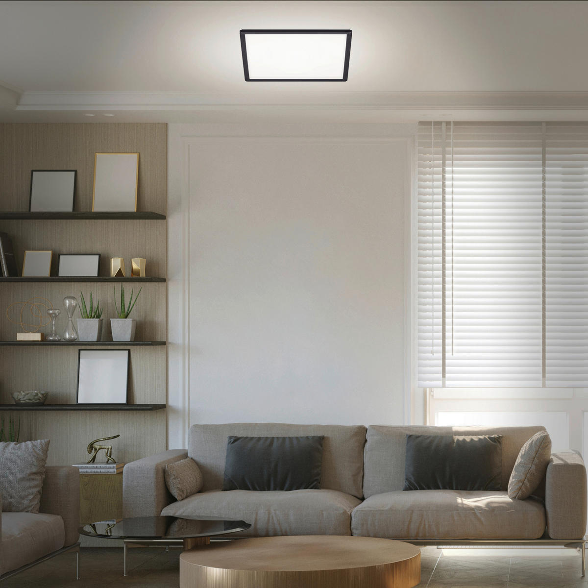 LED-PANEEL 42/42/2,9 cm  - Schwarz, Design, Kunststoff (42/42/2,9cm)