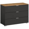 KOMMODE 80/61/42 cm  in Graphitfarben, Eiche Artisan  - Alufarben/Graphitfarben, Trend, Holzwerkstoff/Kunststoff (80/61/42cm) - Stylife