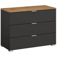 KOMMODE 80/61/42 cm  in Graphitfarben, Eiche Artisan  - Alufarben/Graphitfarben, Trend, Holzwerkstoff/Kunststoff (80/61/42cm) - Stylife