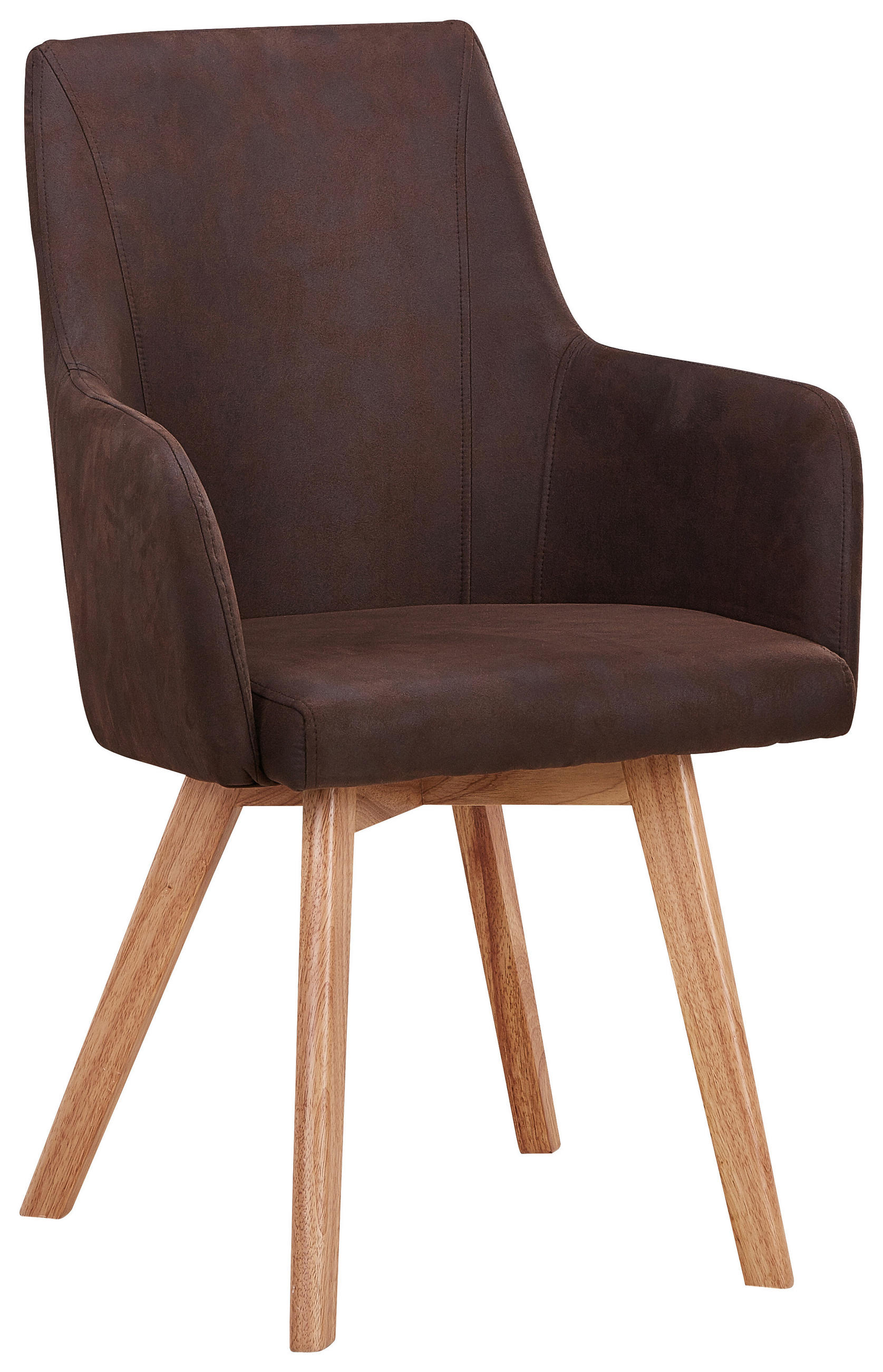 KARMSTOL i trä, textil brun, naturfärgad - brun/naturfärgad, Design, trä/textil (56/87/57cm) - Carryhome