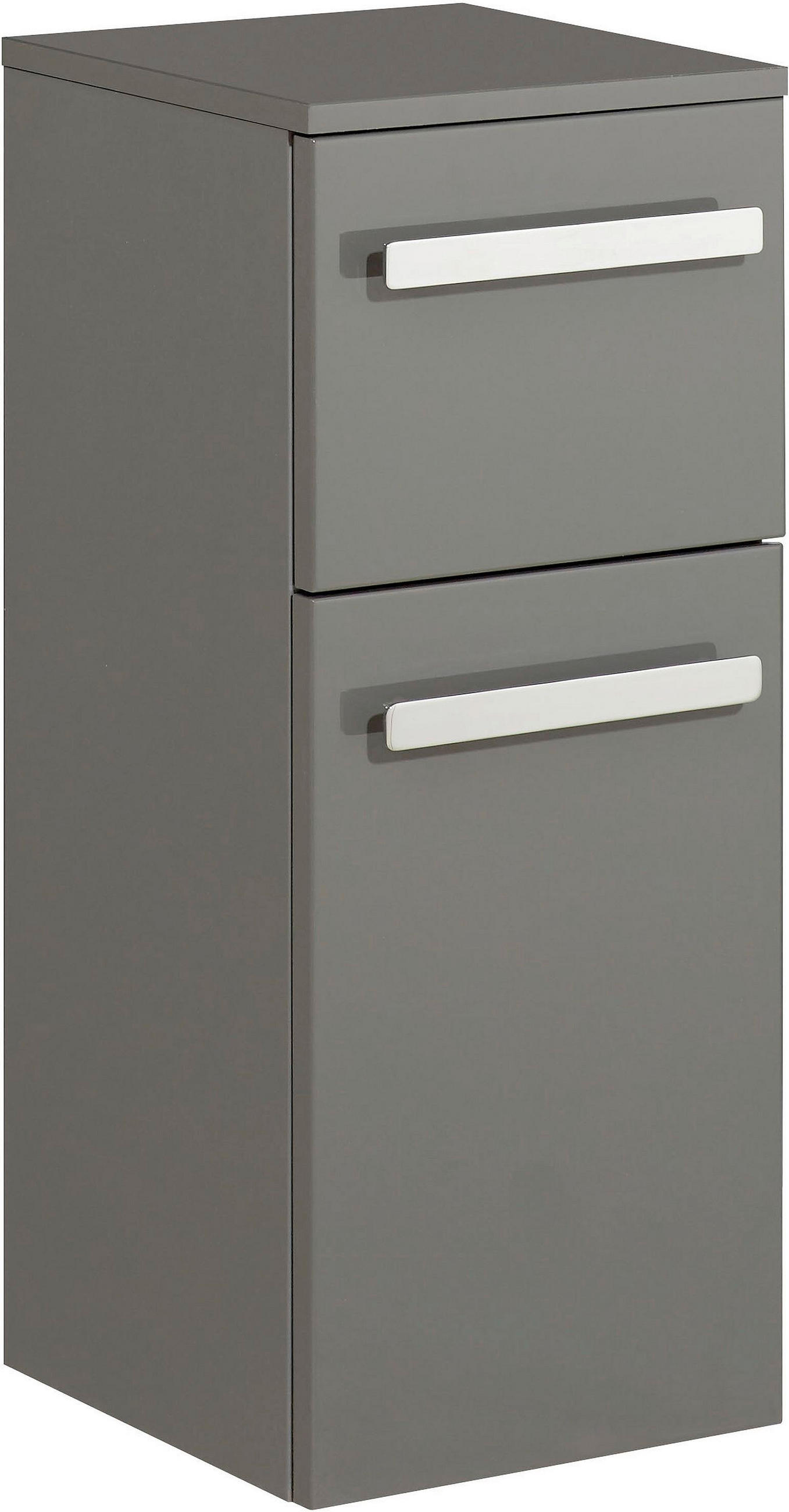 UNTERSCHRANK 30/73/33 cm   - Chromfarben/Grau Hochglanz, KONVENTIONELL, Glas/Holzwerkstoff (30/73/33cm) - Sadena