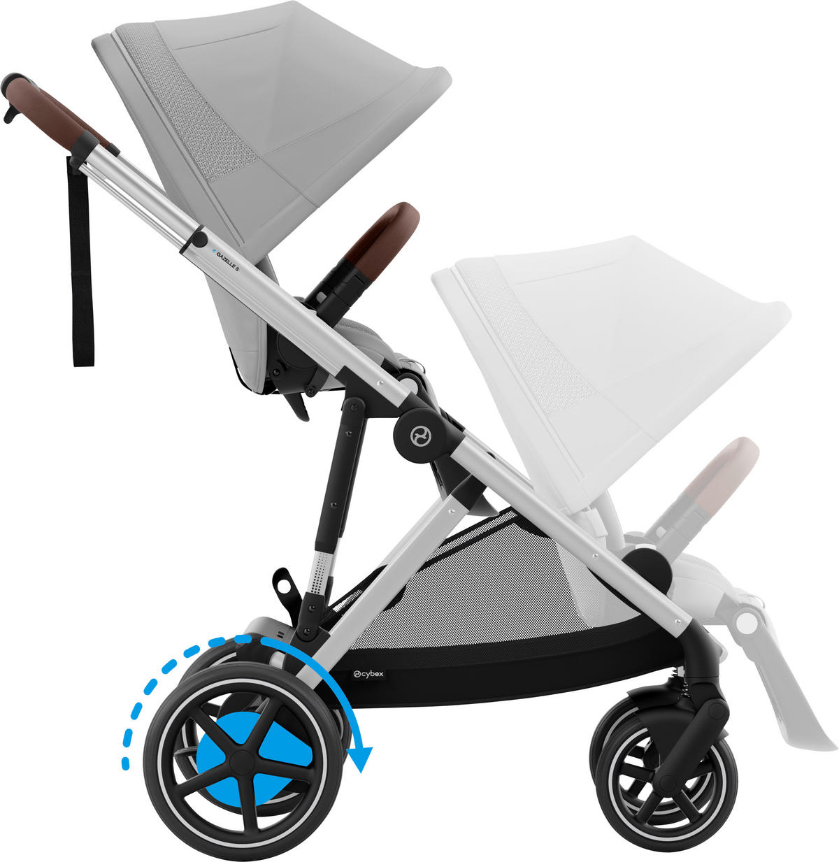 KINDERWAGEN EGAZELLE S  - Silberfarben/Grau, Design, Kunststoff/Metall (94.5/66/100cm) - Cybex
