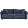 BOXSPRINGSOFA in Chenille Dunkelblau  - Schwarz/Dunkelblau, MODERN, Kunststoff/Textil (235/95/108cm) - Hom`in