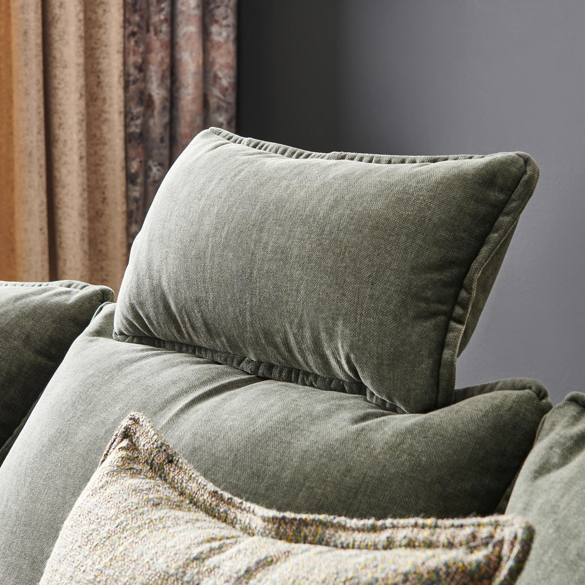 KOPFSTÜTZE in Flachgewebe  - Beige, Design, Textil (57/25/15cm) - Hom`in
