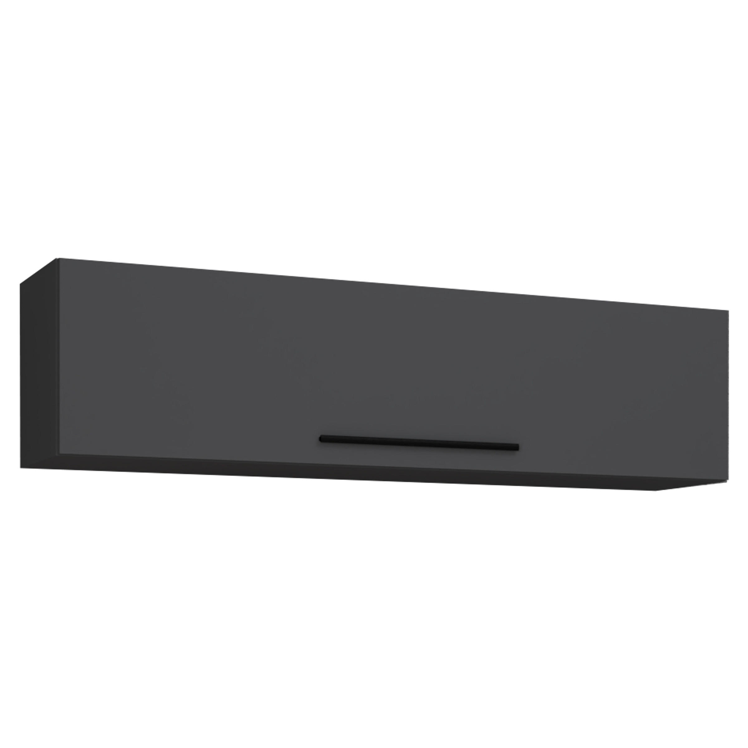 VÄGGHYLLPLAN 115/30/30 cm - svart/antracit, Modern, metall/trämaterial (115/30/30cm) - MID.YOU
