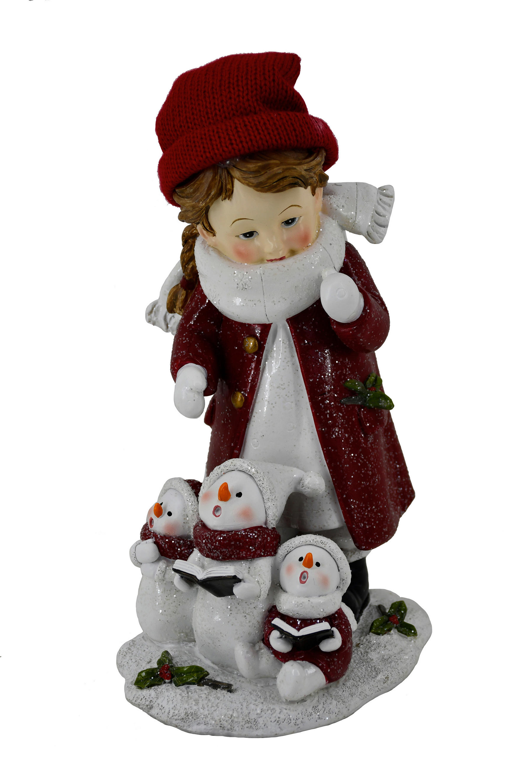 FIGÚRKA – DIEŤA - biela/červená, Lifestyle, textil/plast (15,5/23,7/12,5cm) - X-Mas