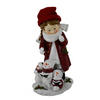 DEKOFIGUR KIND - Rot/Weiß, LIFESTYLE, Kunststoff/Textil (15,5/23,7/12,5cm) - X-Mas