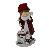 FIGÚRKA – DIEŤA - biela/červená, Lifestyle, textil/plast (15,5/23,7/12,5cm) - X-Mas