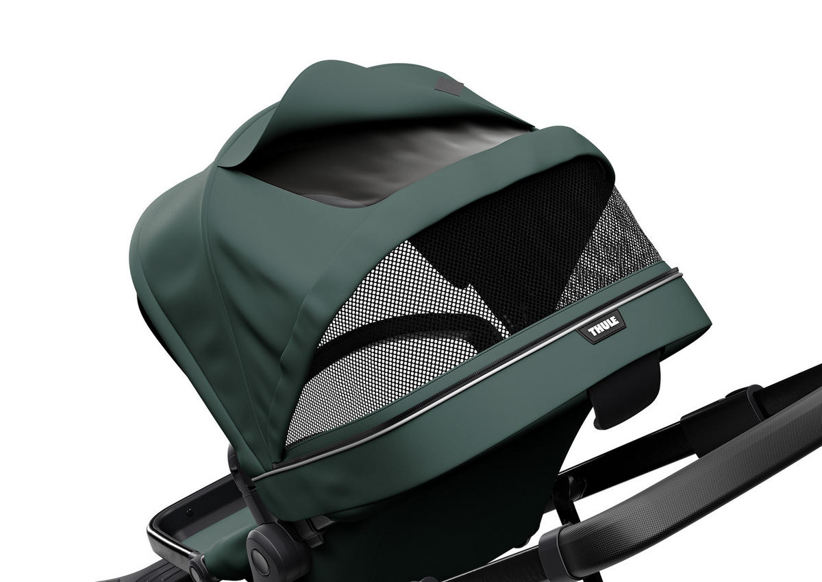 KINDERWAGENSET  Sleek  Mallard Green  - Schwarz/Grün, Trend, Textil/Metall (61/85/109cm) - Thule