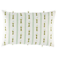 KISSENHÜLLE 40/60 cm  - Weiß/Grün, Textil (40/60cm) - Esposa