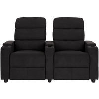 HEIMKINO-SOFA Mikrofaser Anthrazit  - Anthrazit/Schwarz, KONVENTIONELL, Kunststoff/Textil (164/107/90cm) - MID.YOU