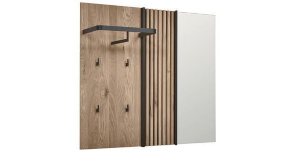 GARDEROBENPANEEL  in 109/115/29 cm  - Eichefarben, Design, Glas/Holz (109/115/29cm) - Johann Jakob