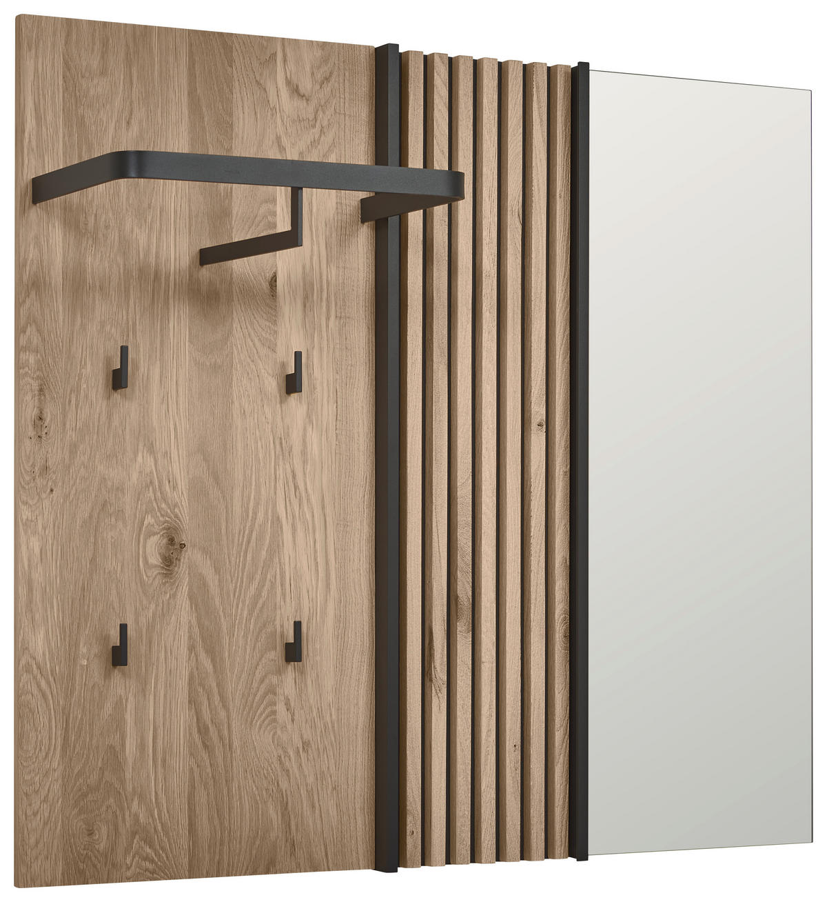 GARDEROBENPANEEL  in 109/115/29 cm  - Eichefarben, Design, Glas/Holz (109/115/29cm) - Johann Jakob