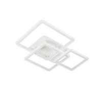 STROPNÍ LED SVÍTIDLO, 54/65/10 cm - bílá, Design, kov/plast (54/65/10cm) - Fischer & Honsel