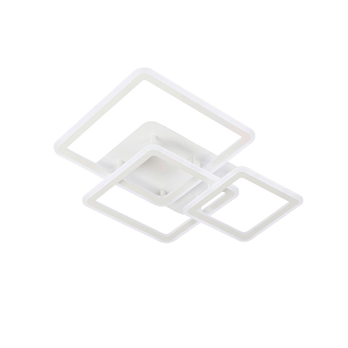 STROPNÍ LED SVÍTIDLO, 54/65/10 cm - bílá, Design, kov/plast (54/65/10cm) - Fischer & Honsel