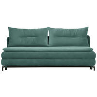 SCHLAFSOFA in Flachgewebe Grün  - Schwarz/Grün, MODERN, Textil/Metall (208/73/92/102cm) - Novel