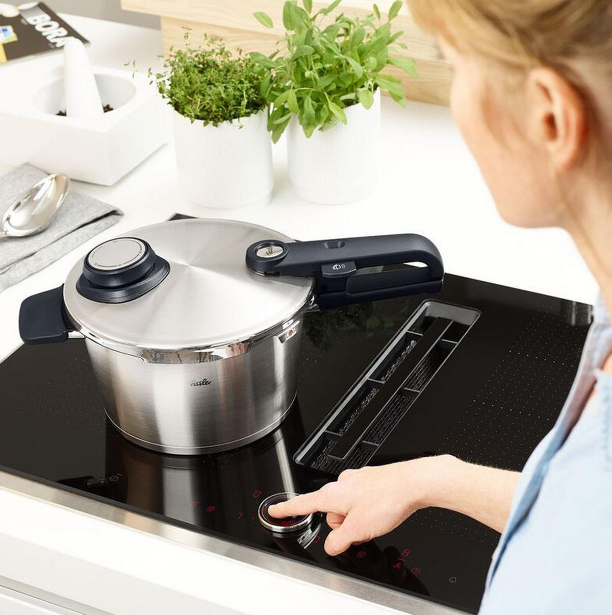 SCHNELLKOCHTOPF Vitavit Premium 2,5 L  - Edelstahlfarben, Basics, Metall (18cm) - Fissler