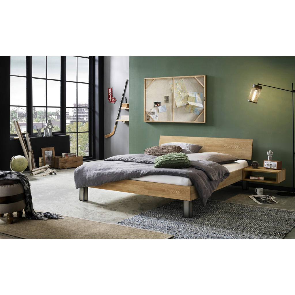 Thumbnail - Hasena Nachttisch, Eiche Bianco, Holz, Eiche, massiv, 50x16x41 cm, hängend, Holzmöbel