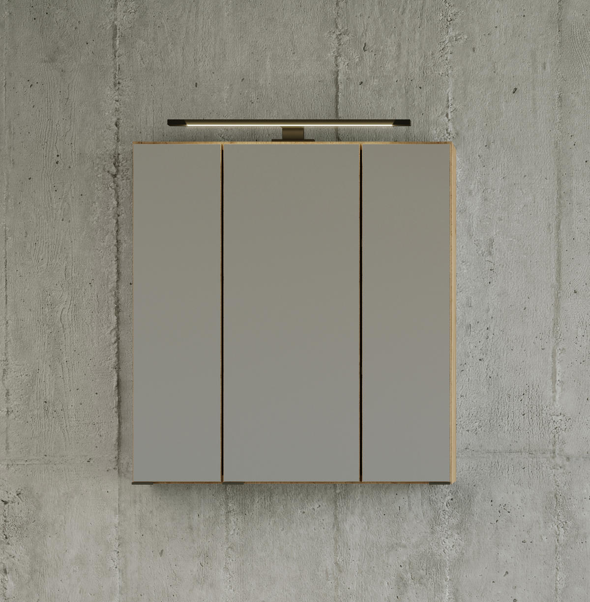 SPIEGELSCHRANK 60/64/20 cm  - Eichefarben, Modern, Glas/Holzwerkstoff (60/64/20cm) - Held