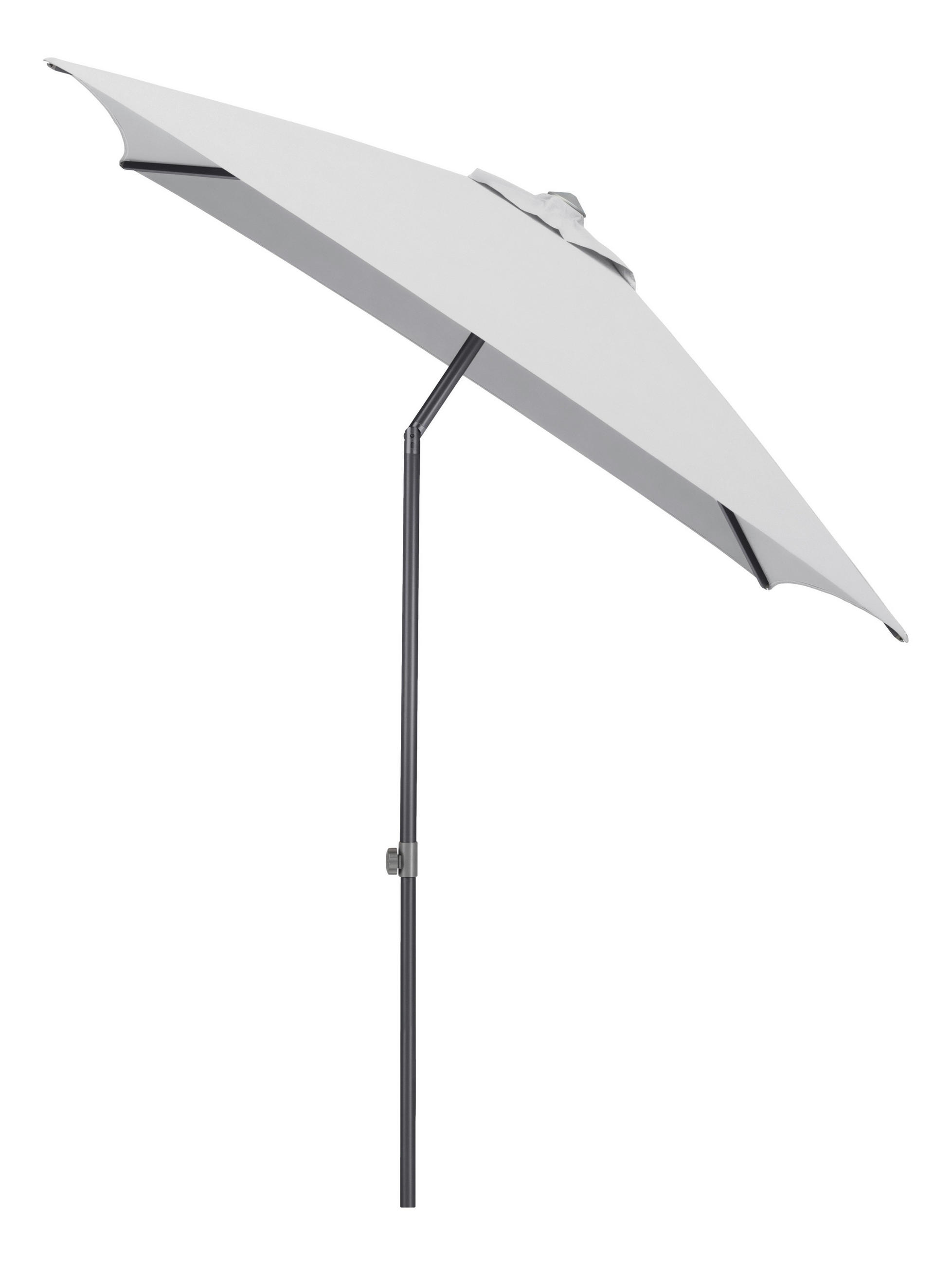 SONNENSCHIRM 200 cm Hellgrau  - Anthrazit/Hellgrau, Basics, Textil/Metall (200/200cm) - Kettler