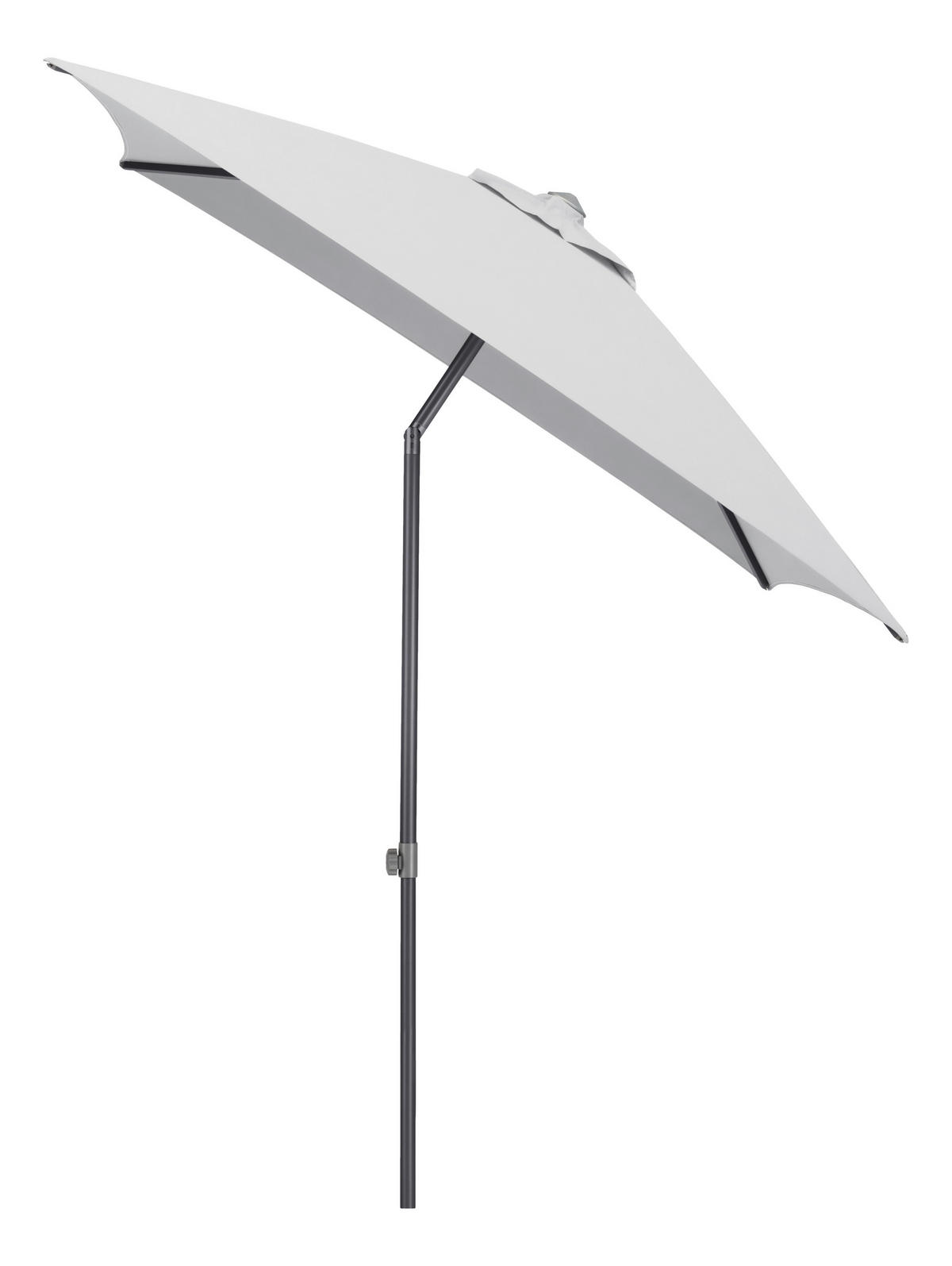 SONNENSCHIRM 200 cm Hellgrau  - Anthrazit/Hellgrau, Basics, Textil/Metall (200/200cm) - Kettler