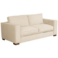 SCHLAFSOFA Cord Creme  - Dunkelbraun/Creme, Design, Holz/Textil (203/85/99cm) - MID.YOU